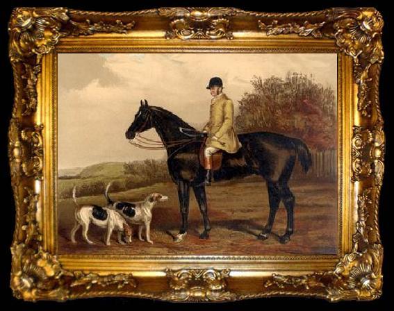 framed  unknow artist Classical hunting fox, Equestrian and Beautiful Horses, 200., ta009-2